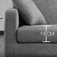 Contemporary Cushions Square Arm Living Room Stationary Seating