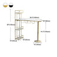 Glam Iron Bar Table Faux Marble White Top 41.3"H Bistro Table with Wine Rack Clearhalo 'Bar Furniture' 'Bar Tables' 'bar_tables' 'furn' 'furn_bar_tables' 'Furniture' 'furniture_bar_tables' 'Kitchen & Dining Furniture' 1200x1200_0ddcdb03-0893-4ed0-aeba-8c219256fd4e