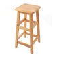 Modern Solid Wood Bar & Counter Stool Square Footrest Counter-height Stool for Shop