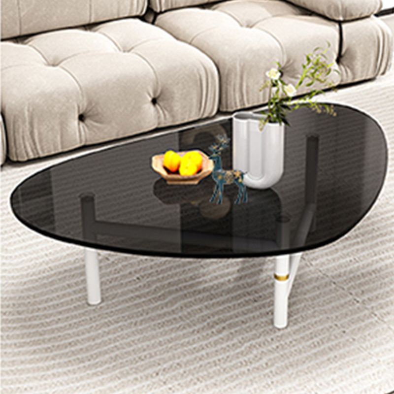 Modern Tempered Glass Top Coffee Table Triangle Coffee Table Clearhalo 'Coffee & Accent Tables' 'Coffee Tables' 'coffee_tables' 'furn' 'furn_coffee_tables' 'Furniture' 'Living Room Furniture' 1200x1200_0de0e7b8-d750-4a67-9350-e54d3ea7112d