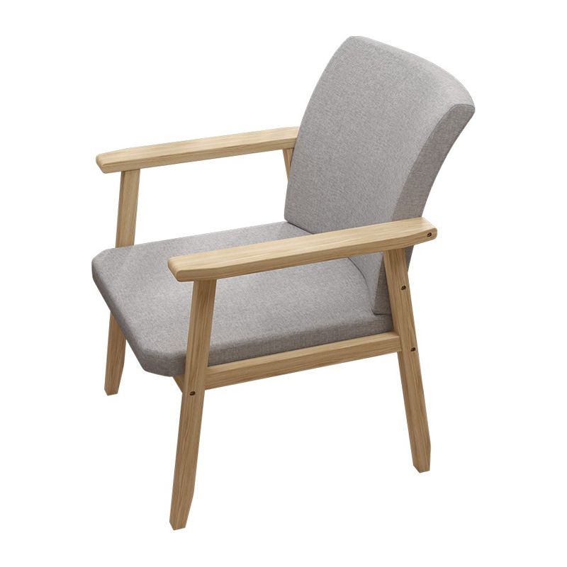 Eigentijdse massief houten rubberen houten arm eetstoel met gestoffeerd voor huis