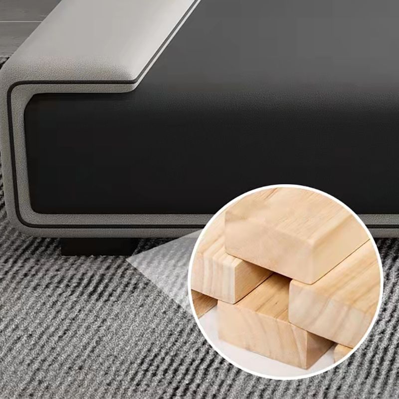 141.73"D x 70.87"W x 29.53"H Contemporary Square Arm Pillowed Back Cushions Sectionals Clearhalo 'furn' 'furn_sectionals' 'Furniture' 'furniture_sectionals' 'kitchen' 'kitchen_sectionals' 'Living Room Furniture' 'Sectionals' 1200x1200_0de36ba0-914d-4576-a471-b7d8a4e76e05