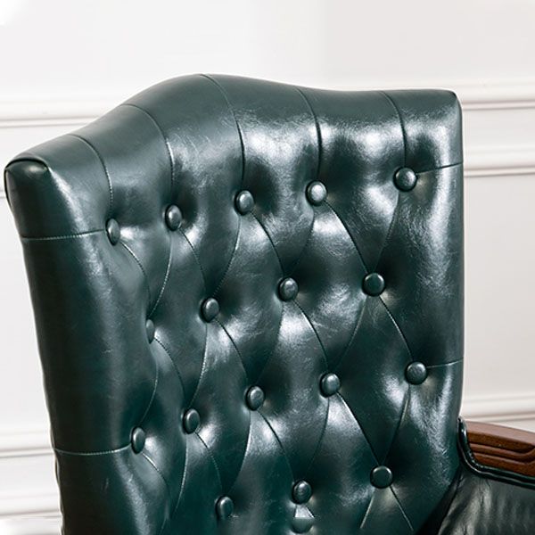 Farmhouse Faux Leather Home Arm Chair Matte Finish Solid Back Dining Chair Clearhalo 'Dining Chairs' 'Dining Tables & Seating' 'dining_chair' 'furn' 'furn_dining_chair' 'Furniture' 'furniture_dining_chair' 'Kitchen & Dining Furniture' 1200x1200_0de467aa-e2e2-4b7c-93a0-80128d04b760