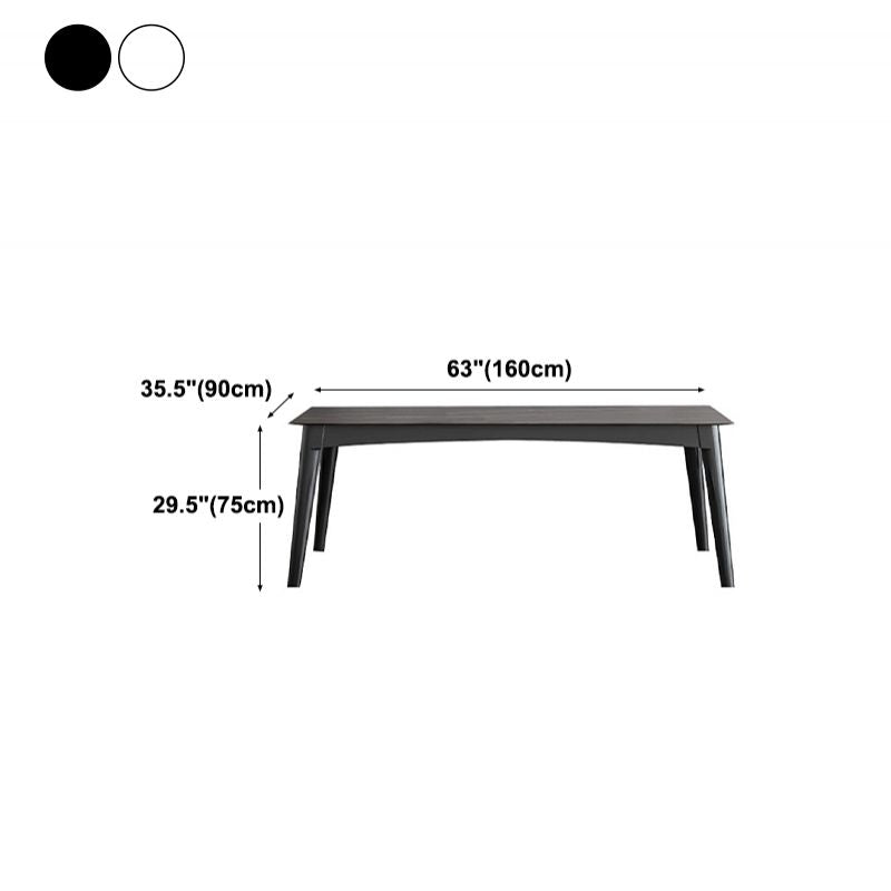 Medieval Modern Sintered Stone Top Dining Table Rectangle Table with 4 Legs Clearhalo 'Dining Tables & Seating' 'Dining Tables' 'dining_table' 'furn' 'furn_dining_table' 'Furniture' 'furniture_dining_table' 'Kitchen & Dining Furniture' 1200x1200_0de617fb-ddd2-41f5-98ff-d63ea1ccf78d