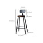 Industrial Solid Wood Counter Stool Metal Counter Height Stools for Home Use