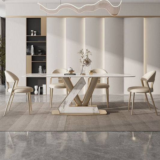 1/2/5/7/9 Pieces Dining Chairs Set Sintered Stone Dining Table Set Rectangle Table Clearhalo 'Dining Room Sets' 'Dining Tables & Seating' 'dining_room_set' 'furn' 'furn_dining_room_set' 'Furniture' 'furniture_dining_room_set' 'Kitchen & Dining Furniture' 1200x1200_0de8bd9d-683e-44a3-ba0f-aa2ab9ec2fe4