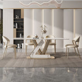 1/2/5/7/9 Pieces Dining Chairs Set Sintered Stone Dining Table Set Rectangle Table Clearhalo 'Dining Room Sets' 'Dining Tables & Seating' 'dining_room_set' 'furn' 'furn_dining_room_set' 'Furniture' 'furniture_dining_room_set' 'Kitchen & Dining Furniture' 1200x1200_0de8bd9d-683e-44a3-ba0f-aa2ab9ec2fe4
