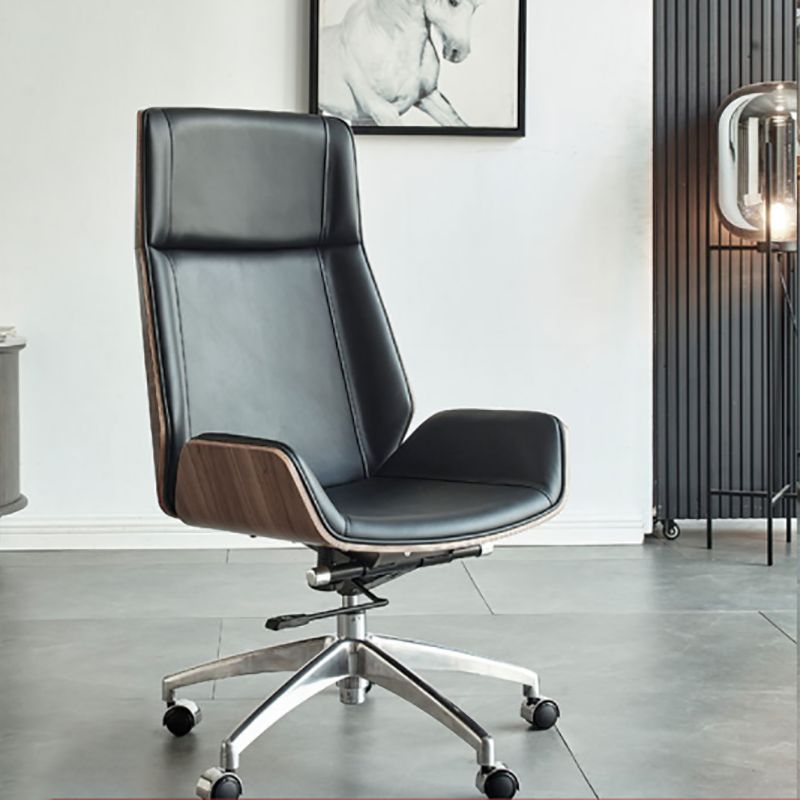 Ergonomische faux lederen bureau stoel thuiskantoor zwenkwarmeloze stoel