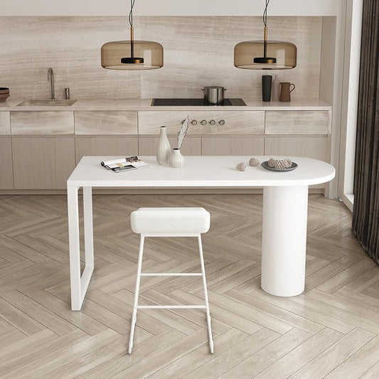 Wood Bar Stool Table with Specialty Table Top Double Pedestal Table - 41.3" H Clearhalo 'Bar Furniture' 'Bar Tables' 'bar_tables' 'furn' 'furn_bar_tables' 'Furniture' 'furniture_bar_tables' 'Kitchen & Dining Furniture' 1200x1200_0ded17d4-ecde-4633-89b9-9aea6ca327b2