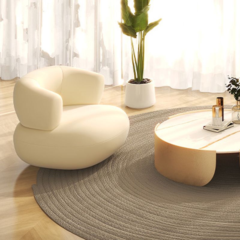 Tessuto scandinavo in tessuto da soggiorno smoking braccio sedute bianche curve