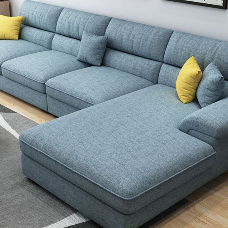 137.79 "L Modern Sectional Sectional Pillow Brazo Sectional para sala de estar