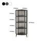 Metal Industrial Curio Cabinet Glass Doors Display Cabinet for Living Room, 16"L X 16"W Clearhalo 'Display & China Cabinets' 'display_china_cabinets' 'furn' 'furn_display_china_cabinets' 'Furniture' 'Kitchen & Dining Furniture' 1200x1200_0df552bb-1e53-40d9-ad26-ab6f9ffe5364