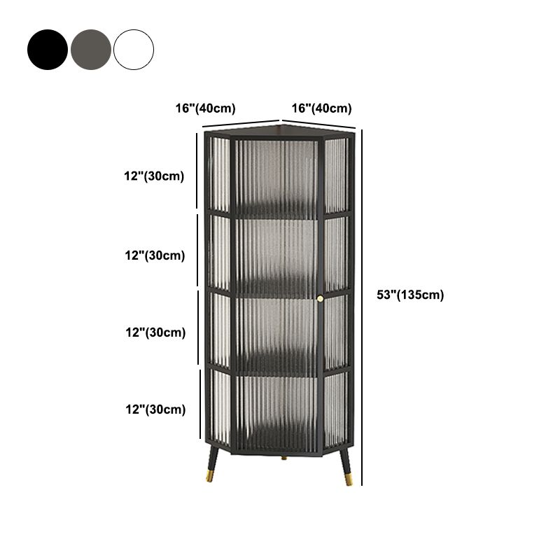 Metal Industrial Curio Cabinet Glass Doors Display Cabinet for Living Room, 16"L X 16"W Clearhalo 'Display & China Cabinets' 'display_china_cabinets' 'furn' 'furn_display_china_cabinets' 'Furniture' 'Kitchen & Dining Furniture' 1200x1200_0df552bb-1e53-40d9-ad26-ab6f9ffe5364