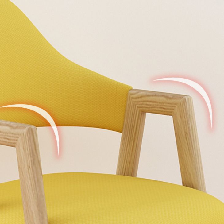 Contemporary Style Chairs Kitchen Open Back Arm Chair with Wooden Legs Clearhalo 'Dining Chairs' 'Dining Tables & Seating' 'dining_chair' 'Furniture' 'furniture_dining_chair' 'Kitchen & Dining Furniture' 1200x1200_0df5654a-c6ee-419a-89bb-f5946324c582