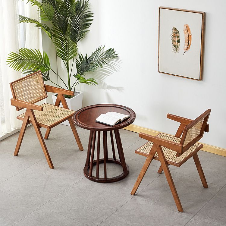 Contemporary Open Back Kitchen Dining Arm Chair Solid Wood Dining Arm Chair Clearhalo ' kitchen&dining_furn' 'Dining Chairs' 'Dining Tables & Seating' 'dining_chair' 'furn' 'furn_dining_chair' 'Furniture' 'furniture_dining_chair' 'Kitchen & Dining Furniture' 'kitchen' 1200x1200_0df587d7-c4ff-48a2-9e53-9a461f45f8a8