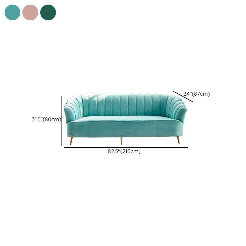 Modern 31.49" H Sewn Pillow Back Slope Arm Sofa for Apartment