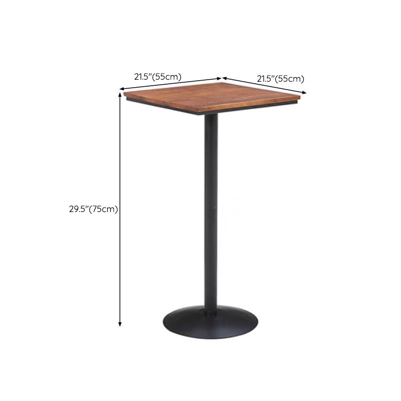 Industrial Metal Base Bar Table Black Iron Solid Wood Patio Bar Table Clearhalo 'Bar Furniture' 'Bar Tables' 'bar_tables' 'furn' 'furn_bar_tables' 'Furniture' 'Kitchen & Dining Furniture' 1200x1200_0df6d083-9e90-453a-b729-e42bcf93ffbc