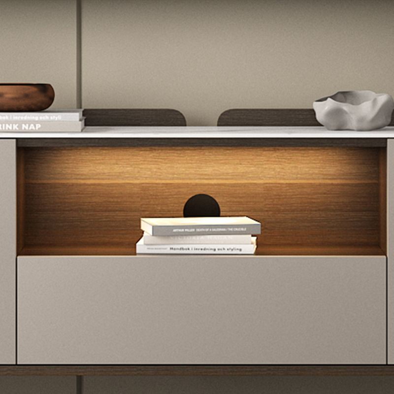 Stone Media Console TV Stand Modern TV Stand Console with Drawer Clearhalo 'furn' 'furn_tv_stands_entertainment_centers' 'Furniture' 'Living Room Furniture' 'TV Stands & Entertainment Centers' 'TV Stands & Media Storage Furniture' 'tv_stands_entertainment_centers' 1200x1200_0df6fae2-b2fd-4364-ad80-70af21da7d38