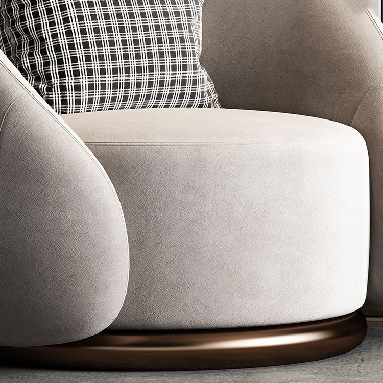 Contemporary Solid Color Arm Chair Living Room Swivel Barrel Chair Clearhalo 'Accent Chairs' 'accent_chairs' 'Chairs & Seating' 'furn' 'furn_accent_chairs' 'Furniture' 'Living Room Furniture' 1200x1200_0df85cf4-5595-4d88-83a7-0dccadbaf0fb