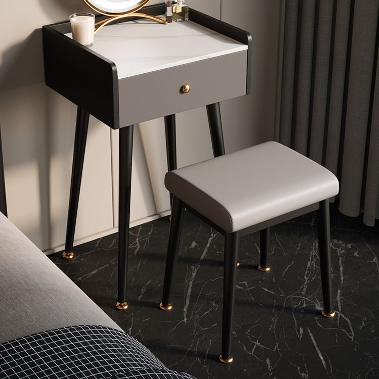 Contemporary Makeup Vanity Desk Stone Dressing Table with Drawer