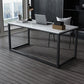 Glam Stone Office Desk 29.53-inch Tall Rectangular Writing Desk Clearhalo 'furn' 'furn_office_desk' 'Furniture' 'Office Desks' 'Office Furniture' 'office_desk' 1200x1200_0dfa8672-72a1-440d-b4c3-5a53778a571b