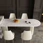 Free Form Sintered Stone Table for Restaurant Luxury White Top Table with Double Pedestal Clearhalo 'Dining Tables & Seating' 'Dining Tables' 'dining_table' 'Furniture' 'furniture_dining_table' 'Kitchen & Dining Furniture' 'kitchen' 'kitchen_dining_table' 1200x1200_0dfc12b8-f5a7-423b-aa0f-8db5050adab7