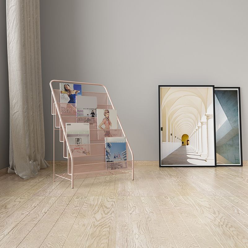 Closed Back Iron Ladder Bookshelf Contemporary Vertical Bookcase Clearhalo 'Bookcases' 'furn' 'furn_bookcases' 'Furniture' 'furniture_bookcases' 'Office Furniture' 1200x1200_0dfd3fd8-2fda-44e6-884a-bdba0079ca5c