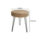 Round Sold Wooden Coffee Table with Black Base and Brone Top Clearhalo 'Coffee & Accent Tables' 'Coffee Tables' 'coffee_tables' 'furn' 'furn_coffee_tables' 'Furniture' 'Living Room Furniture' 1200x1200_0dfd52bb-c376-4766-b6f7-5c4adab80ab4