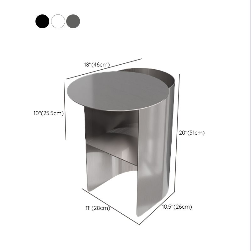 1 Shelf Industrial Night Table Metal Nightstand Open Storage ,20" Tall Clearhalo 'Bedroom Furniture' 'furn' 'furn_night_stand' 'Furniture' 'night_stand' 'Nightstands' 1200x1200_0dfe97c7-4ab5-4731-8213-c5b19aede9a1