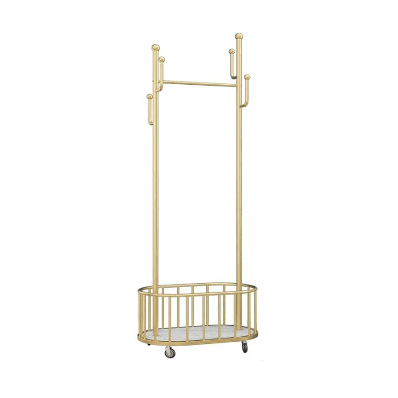 Metal Coat Hanger Modern Style Simple Household Floor Hall Stand with Pulley Clearhalo 'Entry & Mudroom Furniture' 'furn' 'furn_hall_tree_coat_racks' 'Furniture' 'Hall Trees & Coat Racks' 'hall_tree_coat_racks' 1200x1200_0e02016d-8e51-4189-9fe4-b7ce0a14cc54