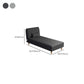 3-Position Scandinavian Chaise Lounge Couch Armless Chaise with Pillow