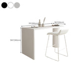 Tavolo da pranzo moderno per bar in legno massiccio per soggiorno da cucina