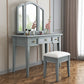Traditional 3-piece Mirrored Vanity Set 3 Storage Drawers Dresser Clearhalo 'Bedroom Furniture' 'furn' 'furn_makeup_vanities' 'Furniture' 'Makeup Vanities' 'makeup_vanities' 1200x1200_0e03e9c8-e6d6-47eb-b372-1f85684e2db2