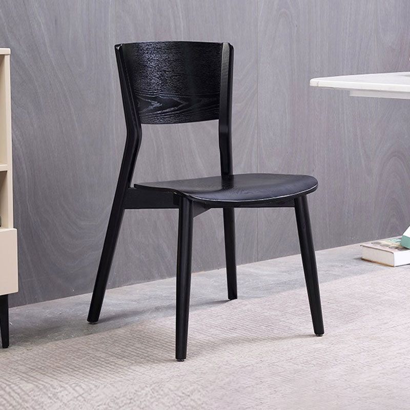 Silla lateral moderna de madera sólida silla de comedor de espalda abierta para el hogar