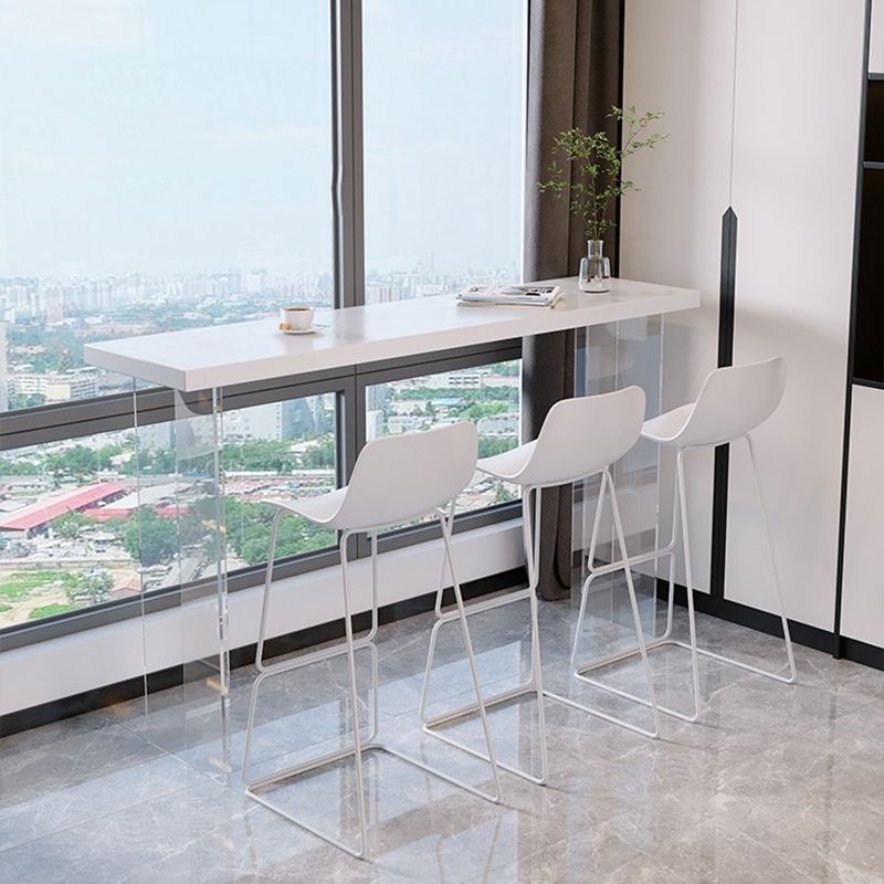 Contemporary Style 1/3/4 Pieces Stone Rectangular Bar Table Set for Indoor