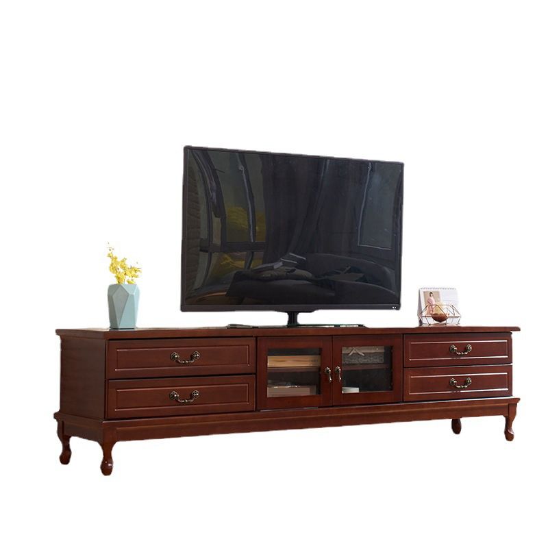 Consola de TV de madera Consola de medios de TV tradicional para sala de estar