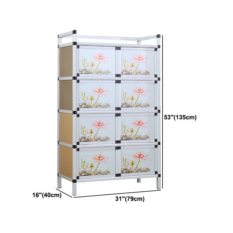 Modern Metal Sideboard Tempered Glass Doors Cabinets Server for Dining Room Clearhalo 'buffet_sideboard' 'Buffets & Sideboards' 'furn' 'furn_buffet_sideboard' 'Furniture' 'Kitchen & Dining Furniture' 1200x1200_0e053c06-b9be-4129-b041-f12128a9f733
