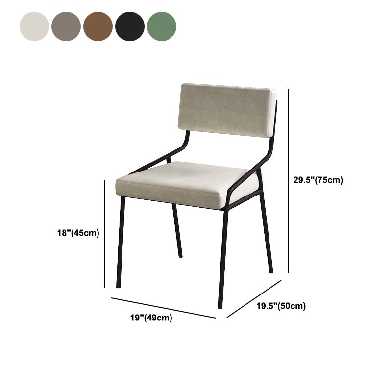 Industrial PU Leather Dining Chair Open Back Upholstered Dining Side Chair Clearhalo 'Dining Chairs' 'Dining Tables & Seating' 'dining_chair' 'furn' 'furn_dining_chair' 'Furniture' 'Kitchen & Dining Furniture' 1200x1200_0e055863-4648-4c2a-8895-a3d713eb31bc