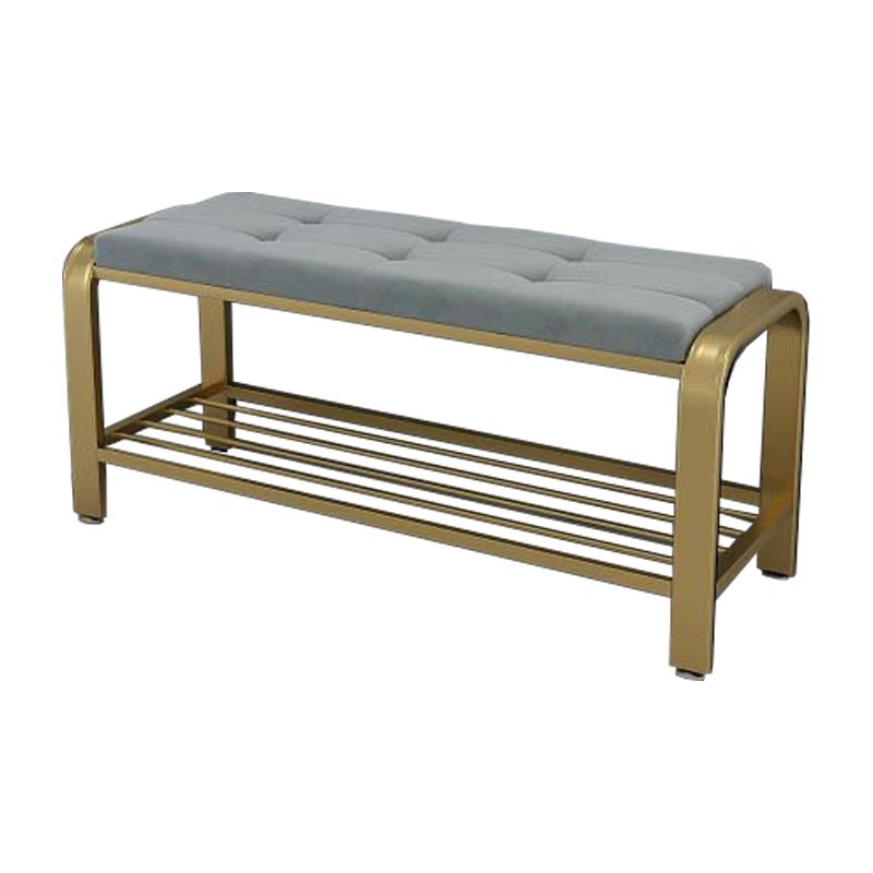 Modern Shoe Storage Bench Velvet Foam Bench with Legs for Living Room Clearhalo 'Benches' 'Chairs & Seating' 'furn' 'furn_benches' 'Furniture' 'Living Room Furniture' 1200x1200_0e0606e2-23db-4114-9285-5fe21eeeb4e1
