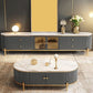 Contemporary Stone Media Console 4 Drawers TV Console with Doors Clearhalo 'furn' 'furn_tv_stands_entertainment_centers' 'Furniture' 'Living Room Furniture' 'TV Stands & Entertainment Centers' 'TV Stands & Media Storage Furniture' 'tv_stands_entertainment_centers' 1200x1200_0e075797-7a33-4000-b58d-d15e9bf206ff