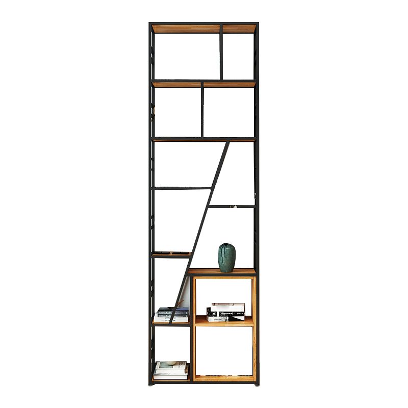 9.84"W 78.74"H Bookcase Industrial Style Open Back Bookcase for Study Room Home Office Clearhalo 'Bookcases' 'furn' 'furn_bookcases' 'Furniture' 'furniture_bookcases' 'kitchen' 'kitchen_bookcases' 'Living Room Furniture' 'Office Furniture' 1200x1200_0e079290-9b9c-4d31-b656-4ee451bb0e7c