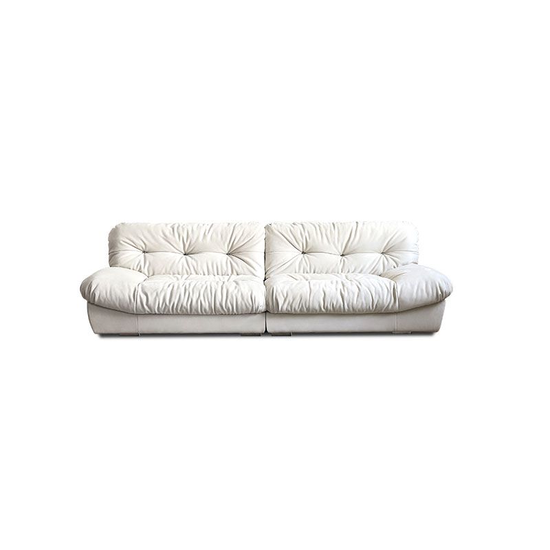 Modern de almohada cosida de almohada en sofá resistente a la mancha beige/naranja