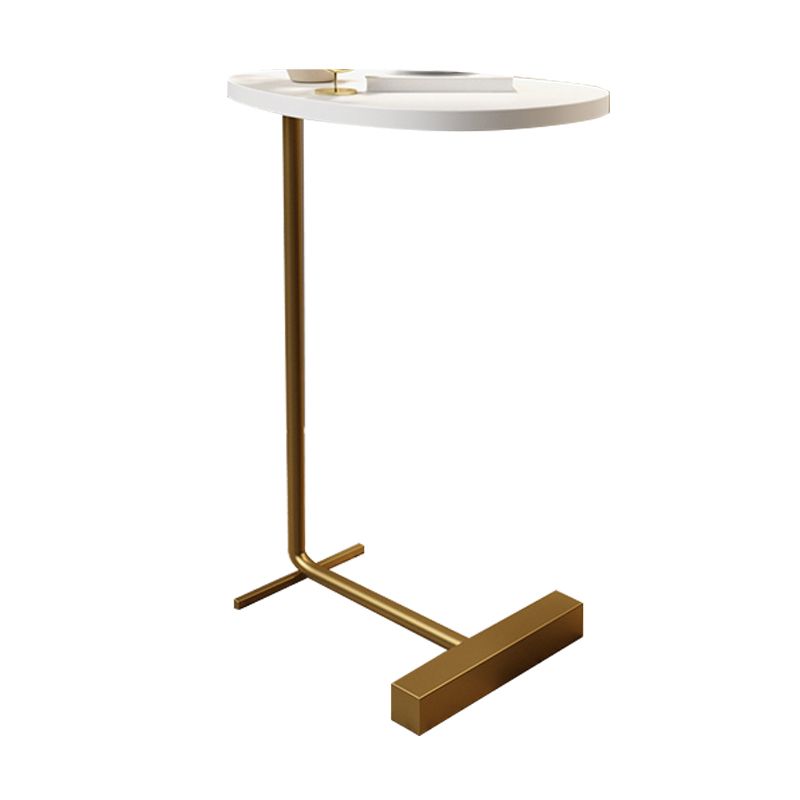 Mesa de madera de madera de 23.6 pulgadas de altura moderna de la esquina C para sala de estar