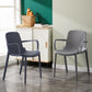 Scandinavian Plastic Dining Arm Chairs Stackable Solid Back Armchairs (Set of 4) Clearhalo ' kitchen&dining_furn' 'Dining Chairs' 'Dining Tables & Seating' 'dining_chair' 'furn' 'furn_dining_chair' 'Furniture' 'furniture_dining_chair' 'Kitchen & Dining Furniture' 'kitchen' 1200x1200_0e0863c4-dafb-40ed-b345-2780c33a9e57