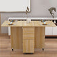 Wood Mid-Century Rectangle Table Wooden Top Table with Drop Leaf Clearhalo ' dining_table' 'Dining Tables & Seating' 'Dining Tables' 'furn' 'furn_dining_table' 'Furniture' 'furniture_dining_table' 'Kitchen & Dining Furniture' 'kitchen&dining_furn' 'kitchen' 'kitchen_dining_table' 1200x1200_0e08cacc-4a70-4eee-8343-0e7f71bb9c97