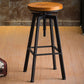 Modern Armless Counter Stool Iron Bar Stool with Wooden Seat and Pedal Clearhalo 'Bar Furniture' 'Bar Stools' 'bar_stools' 'furn' 'furn_bar_stools' 'Furniture' 'Kitchen & Dining Furniture' 1200x1200_0e09512a-2fbd-4eb6-9fca-64f533345292