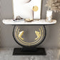 31.5 "H Modern Console Accent Table Acabado antiguo Consola Half Moon
