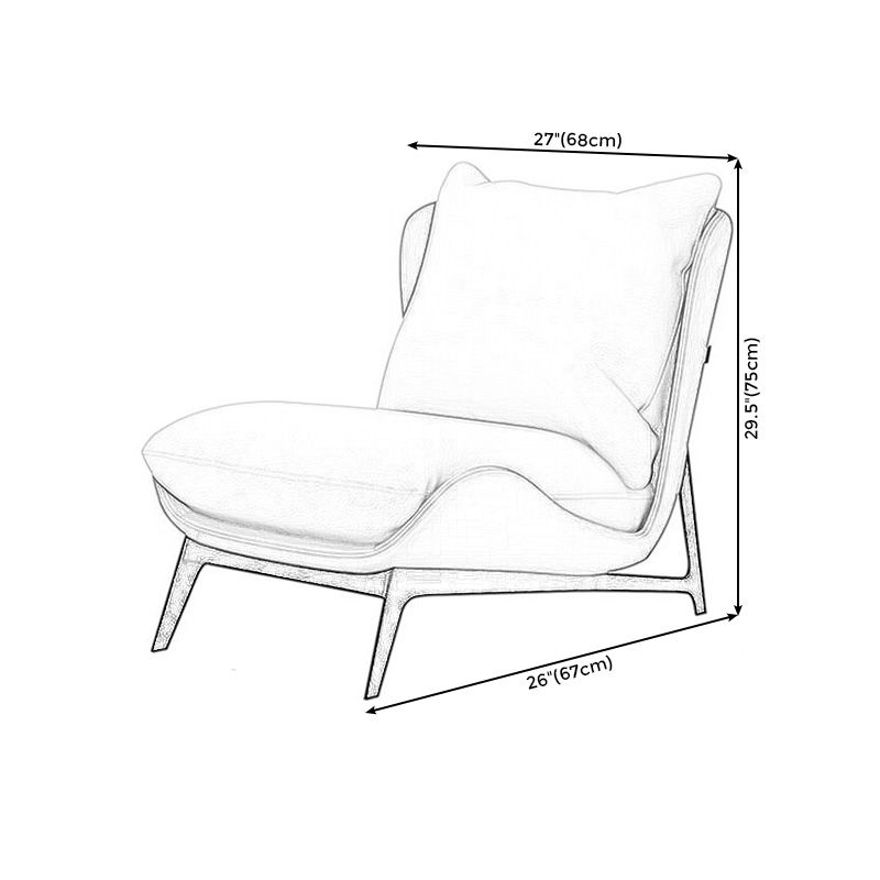 26.77"L x 26.38"W x 29.53"H Velvet Slipper Chair,Modern Armless Chair for Living Room Clearhalo 'Accent Chairs' 'accent_chairs' 'Chairs & Seating' 'furn' 'furn_accent_chairs' 'Furniture' 'Living Room Furniture' 1200x1200_0e0b6440-4b38-4196-8245-fb68844e13d2