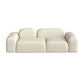 Contemporary Fabric Settee Square Tight Back Arm Sofa Standard Sofa