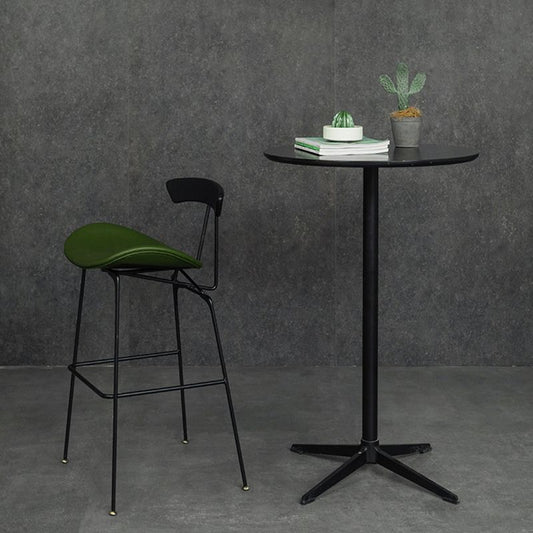 Black Iron Bar Stool Industrial Style Low Back Counter Stool with Saddle Seat Clearhalo 'Bar Furniture' 'Bar Stools' 'bar_stools' 'furn' 'furn_bar_stools' 'furniture_bar_stools' 'Kitchen & Dining Furniture' 'kitchen&dining_furn' 'kitchen' 'kitchen_furn' Furniture' 1200x1200_0e0cd059-973f-4318-b08a-d5cabc83f520